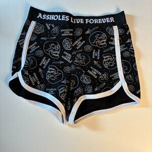 Assholes Live Forever Skull Black Women's Shorts